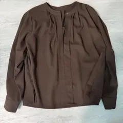 VIS フロントタック長袖ブラウス