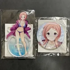 咲-saki- オンラインくじ 竹井久 B賞 アクリルスタンド D賞 缶バッジ