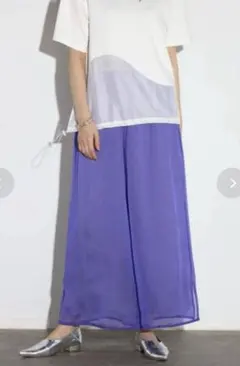 新品タグ付13500円 RADIATE シアーワイドパンツ （ラベンダー）