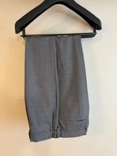 未使用　スーツカンパニー　グレー チェック柄 スラックス ウエストゴム