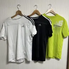 adidas黒、白、2点 、new balance黄緑1点スポーツウェアTシャツ