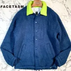 ✨極美品/鬼モヘア✨FACETASM ウール ブルゾン シャギー感 紺 ML位