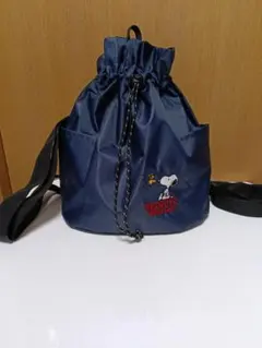 スヌーピー　ネイビー　軽量　4way　リュック　ショルダー　バッグ