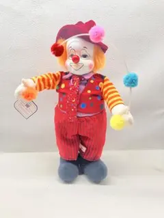 昭和レトロ ぬいぐるみタグ付き walker 見つめてごらん 夢の国 ピエロ