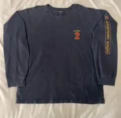 American Eagle 長袖スウェット XL 袖ロゴ 刺繍 ネイビー 古着