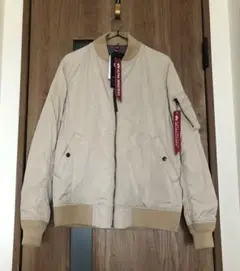ALPHA INDUSTRIES MA-1ジャケット Lベージュ付属品あり