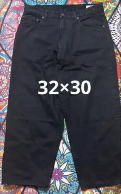 GAP スーパーバギーデニム ブラック 32/30
