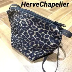 エルベシャプリエ/レオパードナイロン船型ショルダーバッグ ヒョウ柄