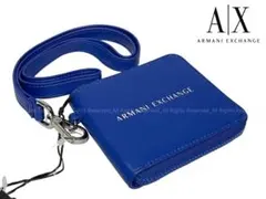 A|X ARMANI EXCHANGE アルマーニ 　ストラップ付き二つ折り財布