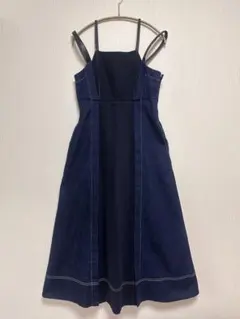 AZUL by moussy ダークデニム キャミソール ロングワンピースM