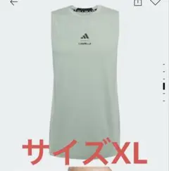 adidas LES MILLS グラフィック タンクトップ XL グリーン