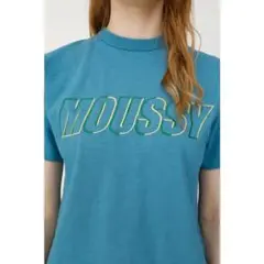 MOUSSY ロゴTシャツ　ブルー