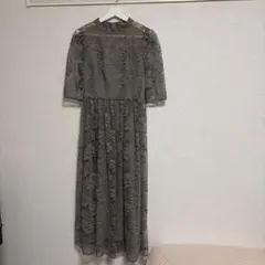 美品◎ AIMER エメ レースタイトパーティードレス モカ ペイズリー XL