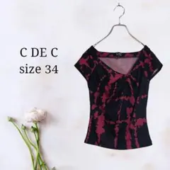 ワールド【34】クロスオーバーネックショート袖Ｔシャツ レディース日本製