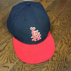 New Era　LA 59FIFTY キャップ 7 3/8 ネイビー/レッド