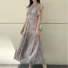 2026年最新】snidel プリントプリーツワンピース ラベンダーの人気