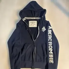 Abercrombie & Fitch ジップアップパーカー ネイビー M