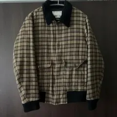 レア！old 古着 メンズ アウター チェック柄 ボア キルティング
