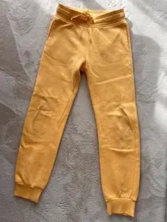 H&M 裏起毛　スウェットパンツ　イエロー　オレンジ　128cm
