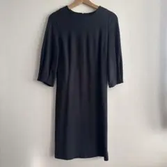 banana republic ブラックストレッチワンピース