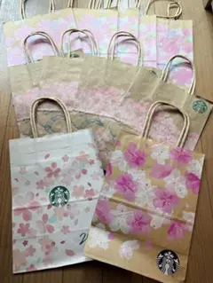 Starbucks 桜柄 ショップ袋 11枚セットのサムネイル