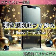 【iPhone17ProMax】覗き見防止フィルム★強化ガラス プライバシー保護