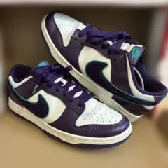 【セール】Nike Dunk Low ダークパープル/グリーンホワイト 27.0のサムネイル