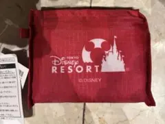 ディズニー　ショッピングバッグ　エコバッグ　赤　パークフード柄