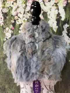 ラビットファーボレロ　グレー
