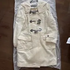 pom ponette フード付きダッフルコート Lサイズ クリーム色