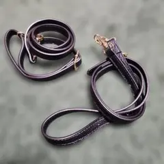 黒い合成皮革ショルダーストラップ2点