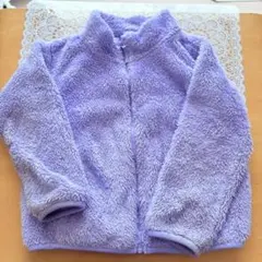 120 UNIQLO ボアフリースジャケット パープル