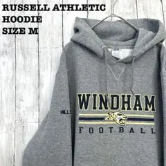 ビ*ー様 アメリカ古着　ラッセルアスレチック　プリントスエットパーカー　サイズM