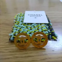 CHANEL ハンドメイド ピアス ゴールド