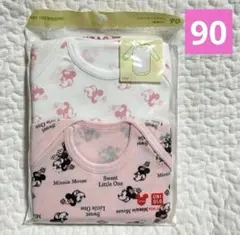 【新品未使用】ユニクロ　ボディスーツ(長袖)ディズニー　ミニーマウス　90㎝2枚