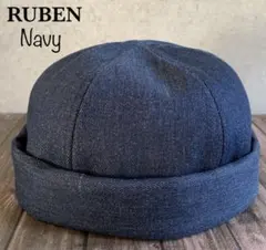 送料込 帽子 Ruben デニム フィッシャーマン ロール キャップ 男女 NV
