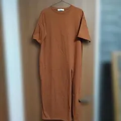 URBAN RESEARCH ブラウン カットソーワンピース 半袖