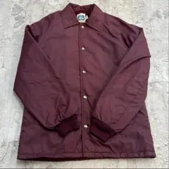 USA製　裏ボア　トップス　長袖　コーチジャケット　古着　バーガンディ