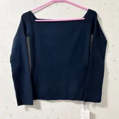 グレイル ニット 長袖 トップス オフショルダー ネイビー 無地 秋冬 冬服