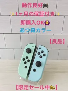 Nintendo switch ジョイコン　あつ森カラー　純正　動作品　47