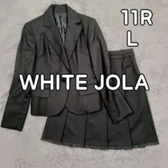 ホワイトジョーラ スカートスーツ セットアップ 冠婚葬祭 黒 11R Lサイズ