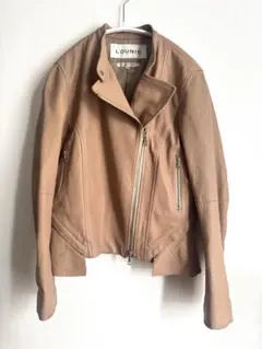 【美品】Lounie ラムレザージャケット　キャメル 38 2025年最新】LOUNIE レディース レザージャケット・ライダースの