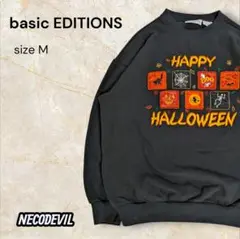 basic EDITIONS　ハロウィン スウェット トレーナー　レディース Ｍ