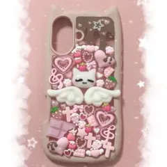 iPhone17 ケース デコ電 地雷系 量産型 平成女児 埋めつくし 現品64