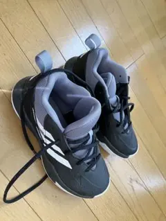 【試着のみ】adidas バスケットボールシューズ 21.0cm 黒/グレー