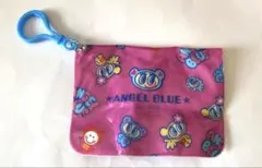 エンジェルブルー　カラビナつきフラットコインケース　ガチャガチャ