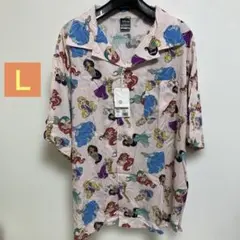 新品未使用　ディズニー　プリンセス　半袖シャツ　アロハシャツ　Ｌ　総柄のサムネイル