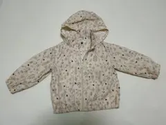 キッズ　アウター花柄 フード付きジャケット 100cm ウィンドブレーカー上着