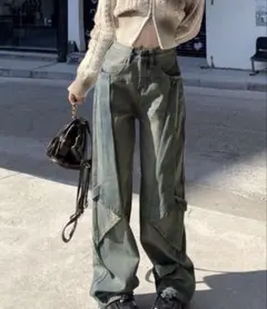 ヴィンテージ　ハイウエストデニム　デザインデニム