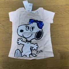 スヌーピー　スパンコール　半袖Tシャツ　110/115 新品